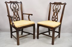 Drexel Heritage Chippendale Georgian Style Mahogany Dining Chairs, Set of 6