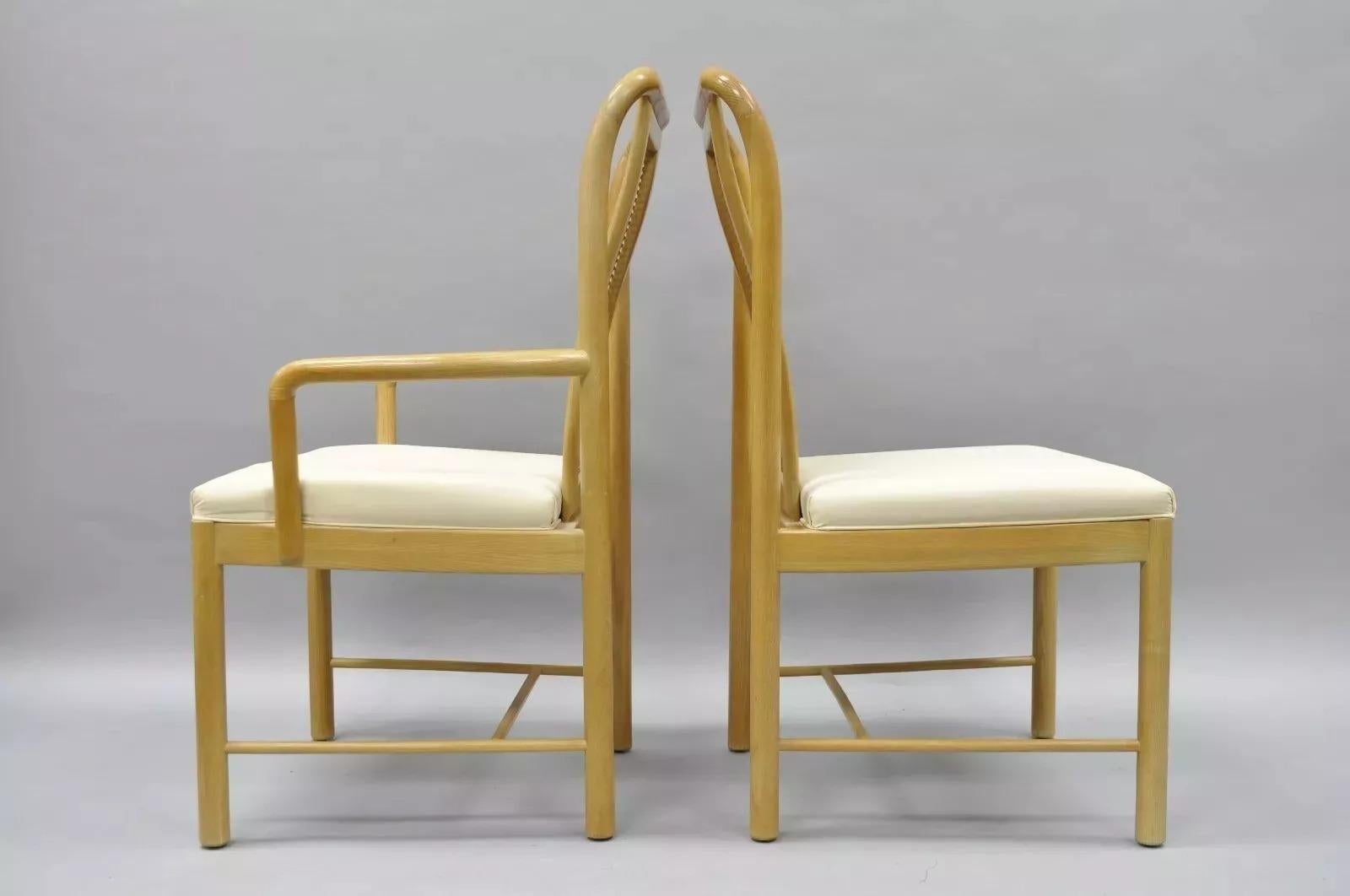 Drexel Heritage Compatibles Art Deco Style Blonde Wood Dining Room Set - 5 Pcs In Good Condition For Sale In Philadelphia, PA