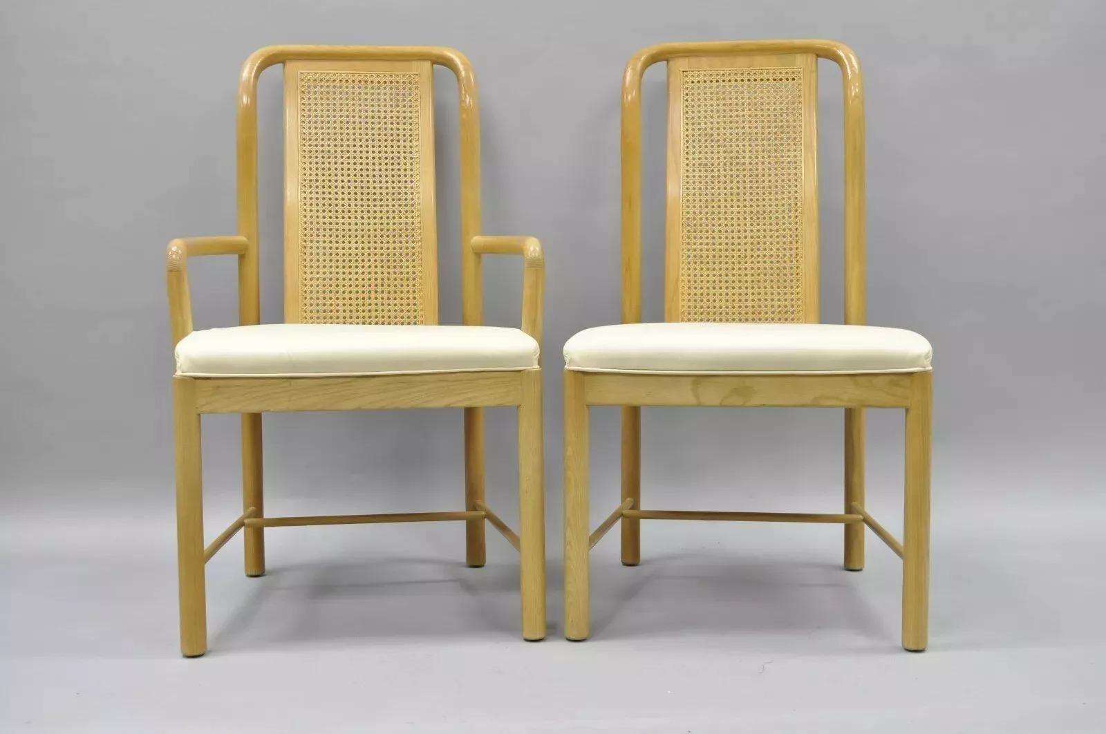 20th Century Drexel Heritage Compatibles Art Deco Style Blonde Wood Dining Room Set - 5 Pcs For Sale