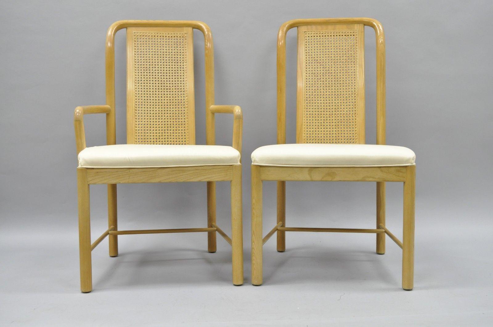 Drexel Heritage Compatibles Blondes Holz-Esstisch-Set mit vier Stühlen, Art déco (Ende des 20. Jahrhunderts) im Angebot