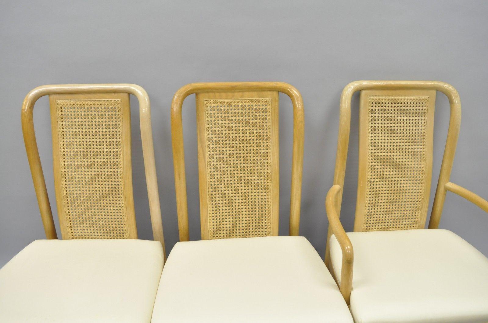 Drexel Heritage Compatibles Blondes Holz-Esstisch-Set mit vier Stühlen, Art déco (Glas) im Angebot