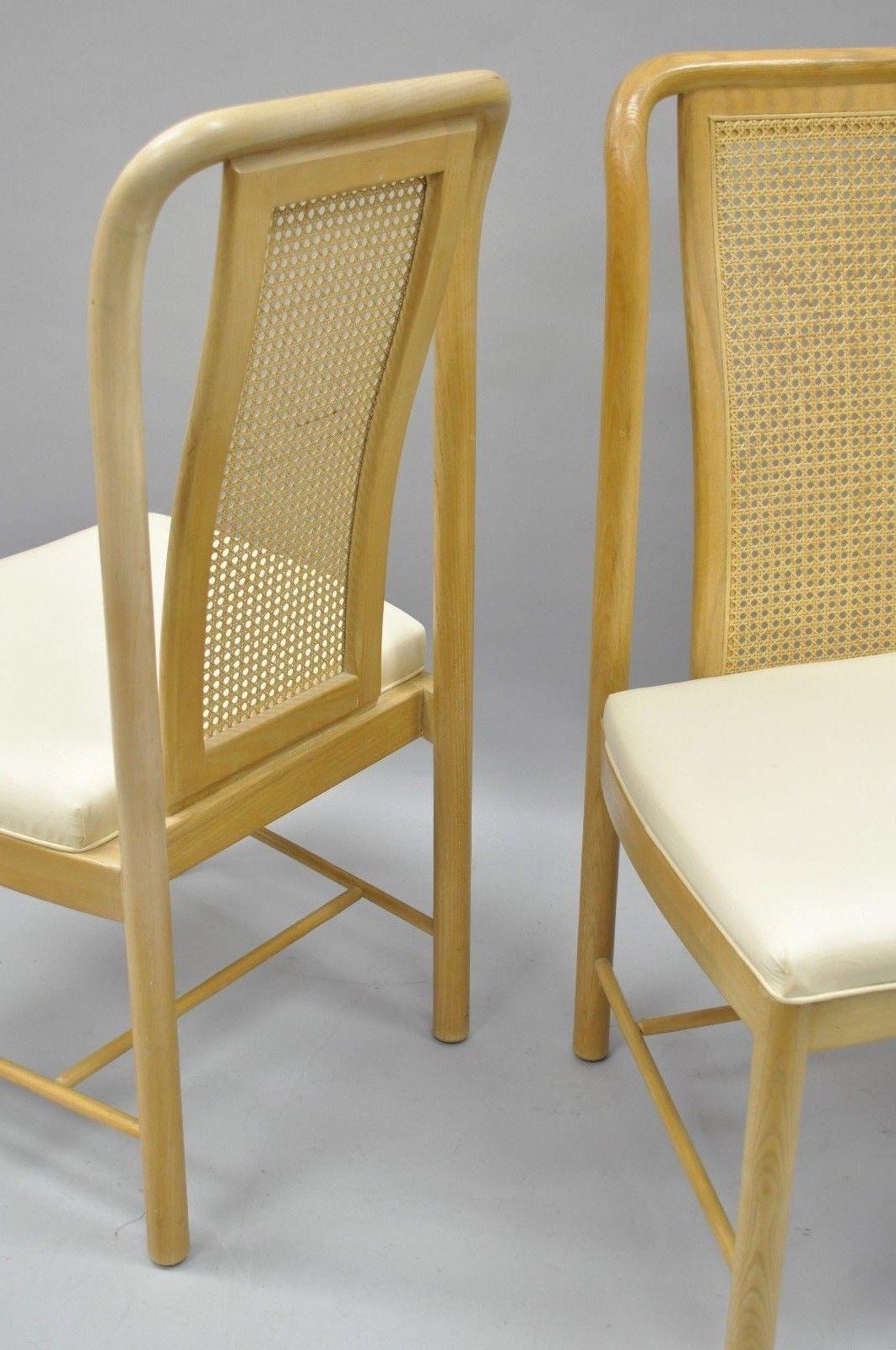 Drexel Heritage Compatibles Blondes Holz-Esstisch-Set mit vier Stühlen, Art déco im Angebot 1