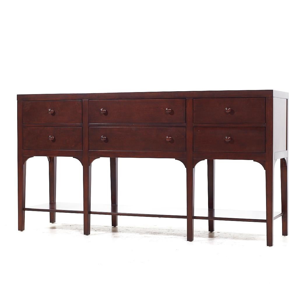 Modern Drexel Heritage Contemporary Walnut Console with Drawers