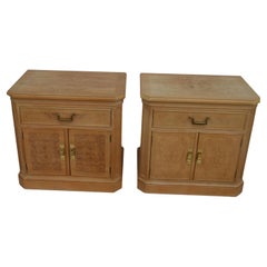 Pair of Drexel Heritage Corinthian Nightstand Cabinets