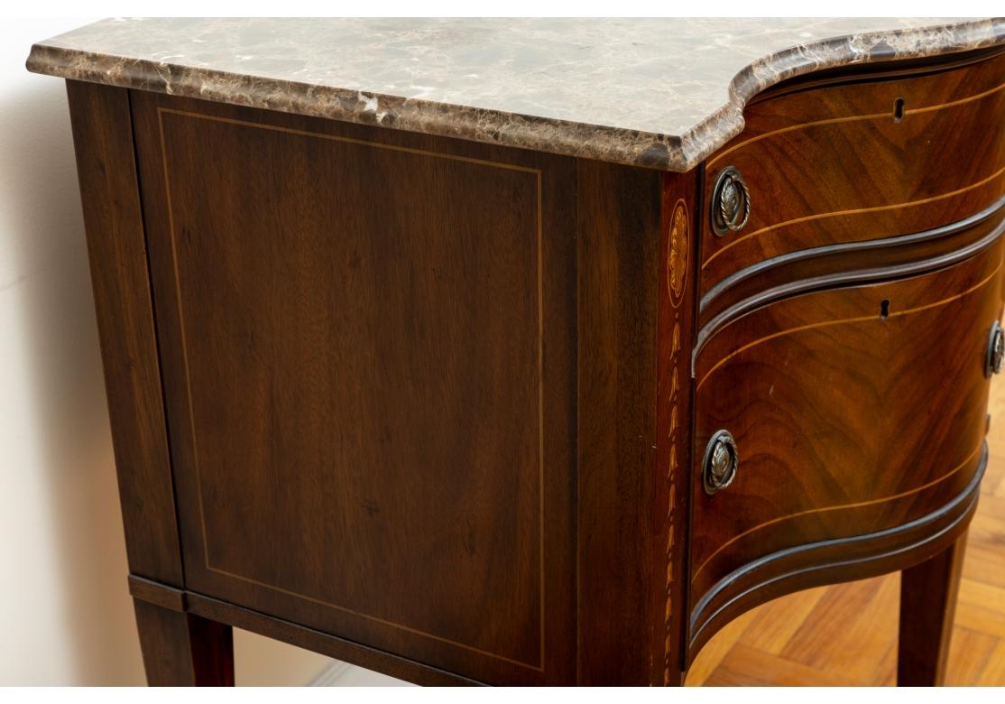 Drexel Heritage Covington Park Collection Serpentine Form Marble Top Sideboard  For Sale 3
