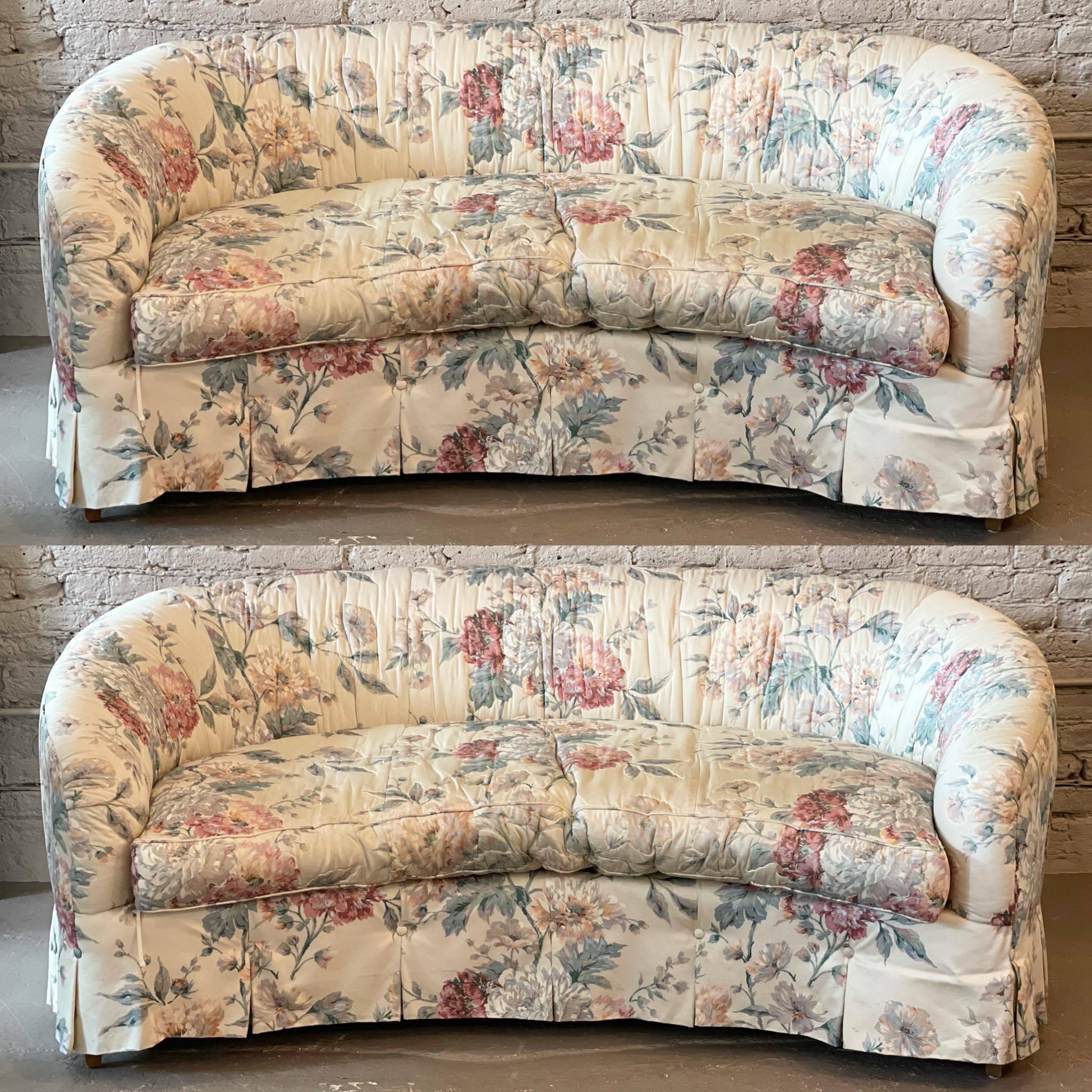 drexel heritage curved sofa