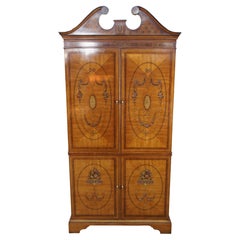 Drexel Heritage 'Devoncourt' Adams Style Mahogany Armoire TV Media Cabinet 89"
