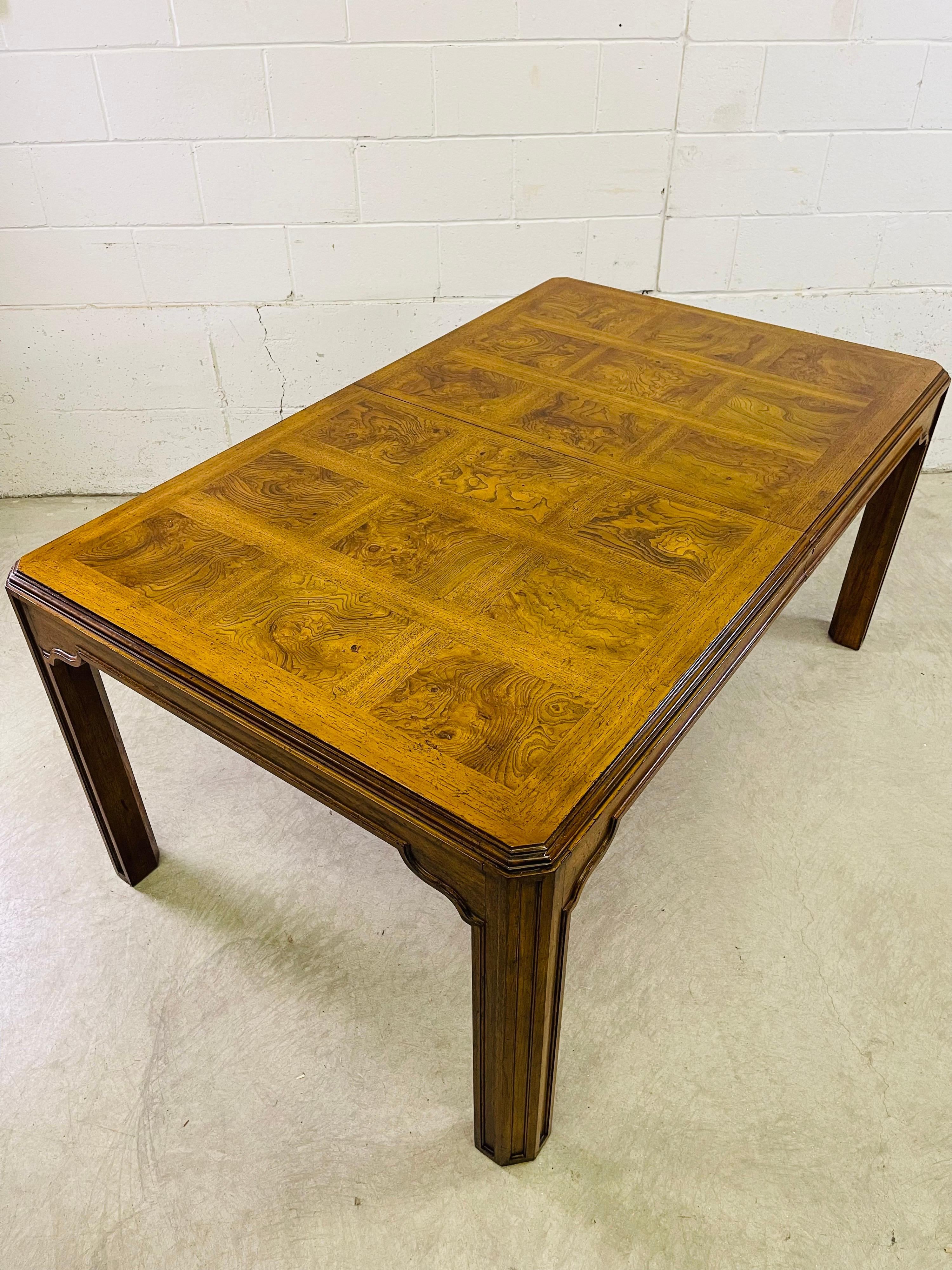 Mid-Century Modern Drexel Heritage Dining Table & 6 Chairs For Sale
