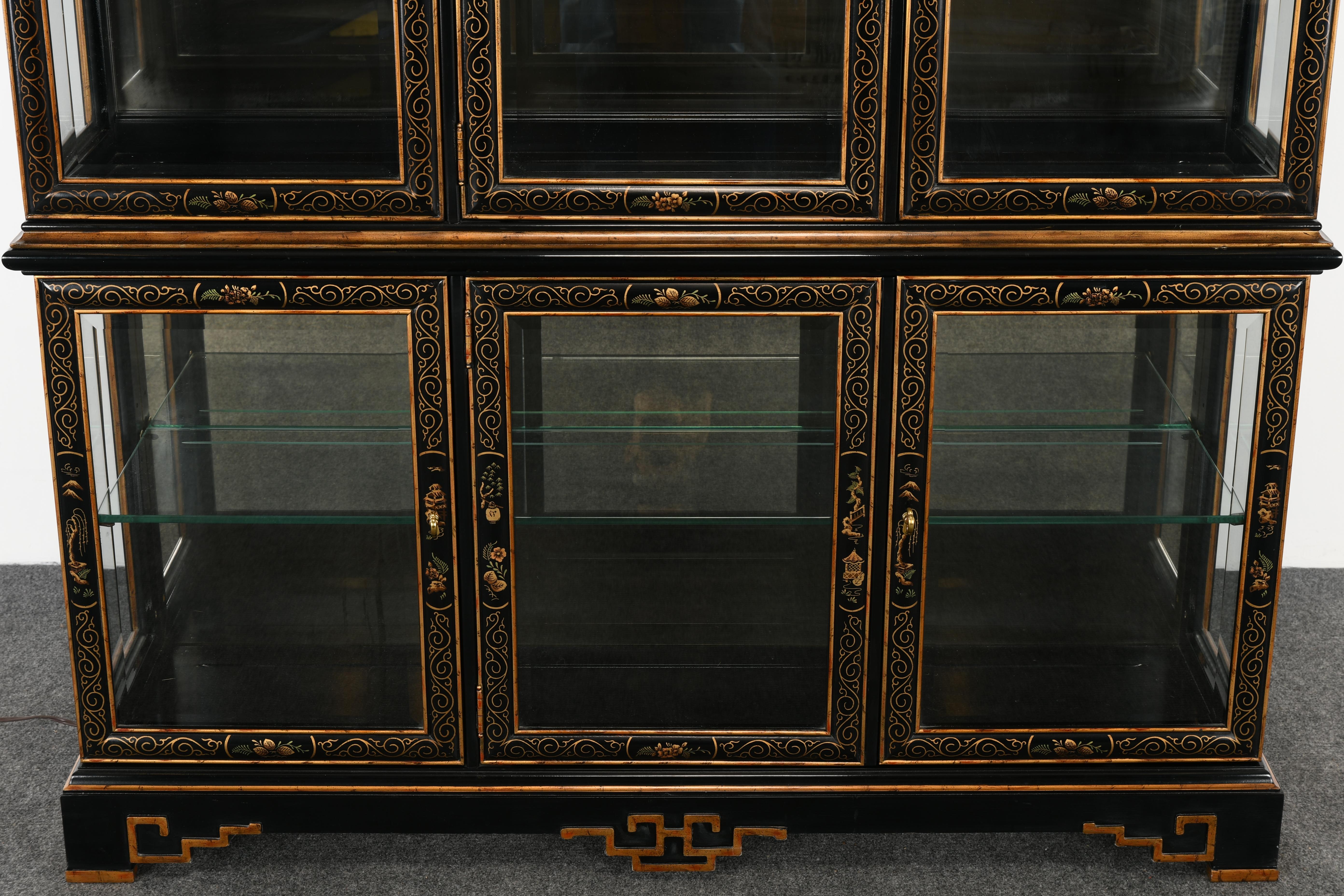 Wood Drexel Heritage Display Cabinet, 1980s