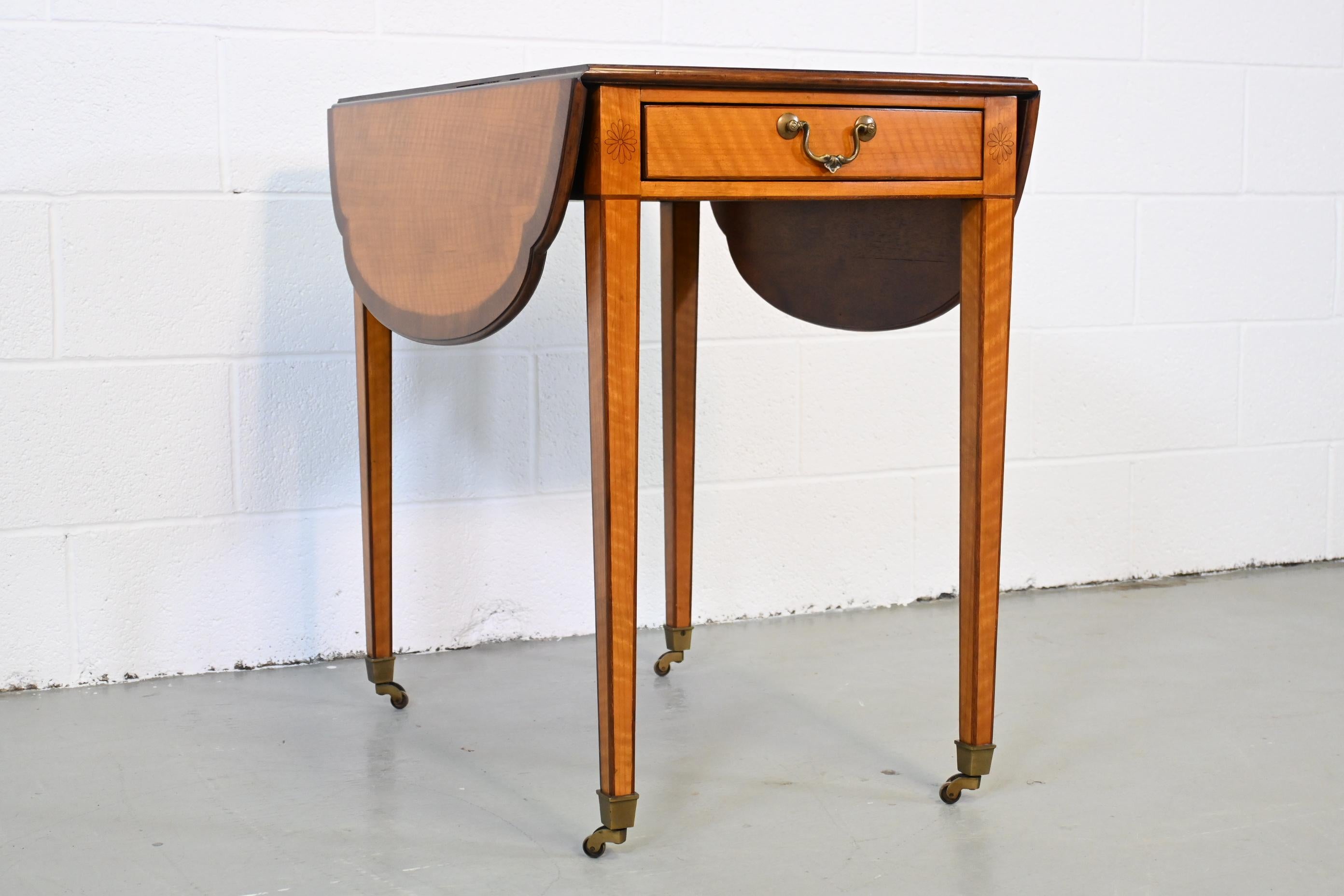 Contemporary Drexel Heritage End or Pembroke Table