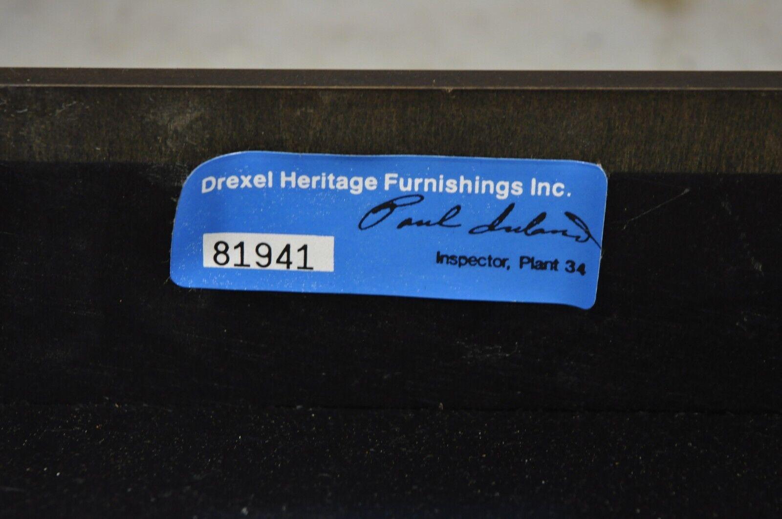 Drexel Heritage Et Cetera Black Chinoiserie Burlwood Square Coffee Table 4