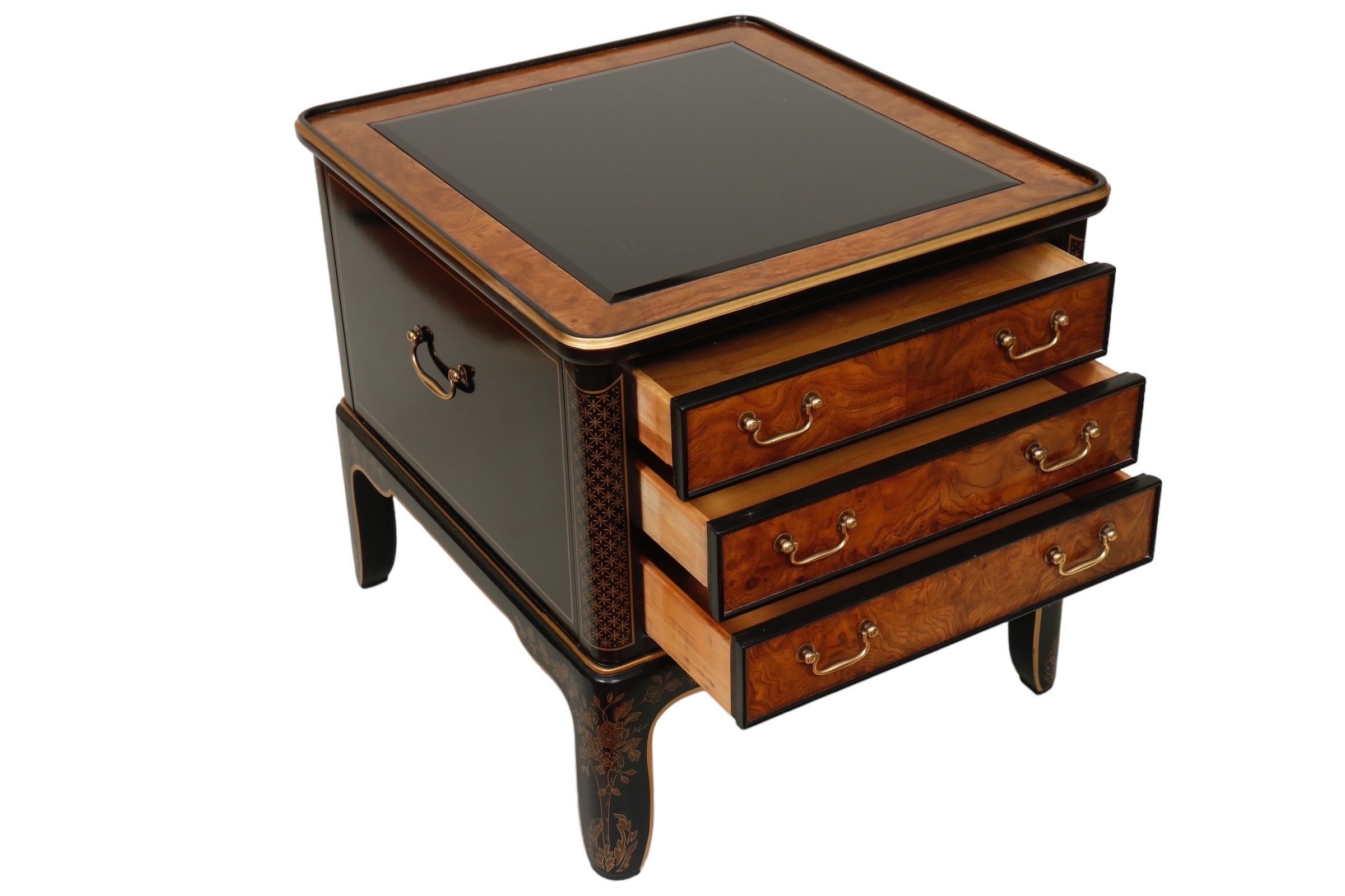 Chinoiserie Drexel Heritage ‘Et Cetera’ Side Tables - a Pair