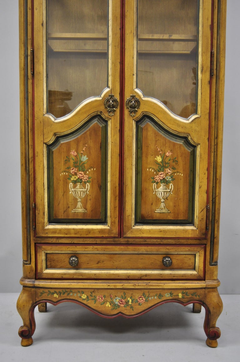 Drexel Heritage French Country Provincial Narrow Curio ...