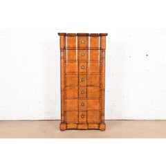 Drexel Heritage French Empire Carved Fruitwood Lingerie Chest or Semainier