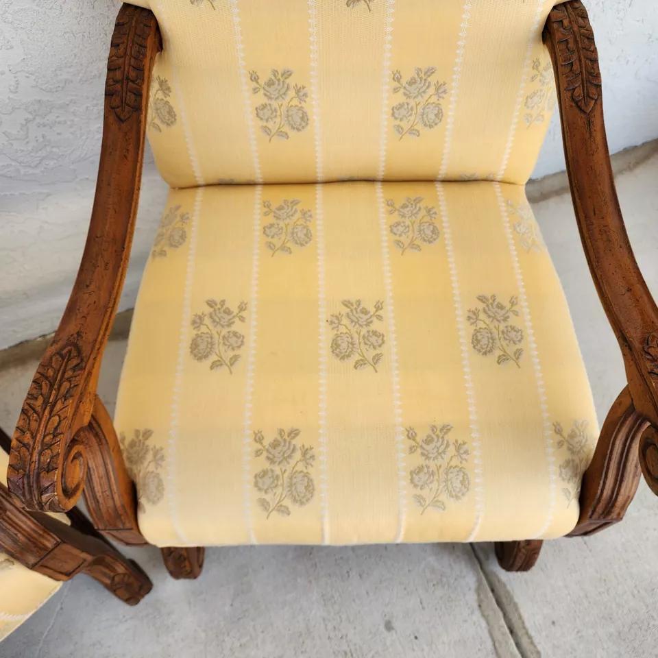 Drexel Heritage French Os de Mouton Armchairs For Sale 5