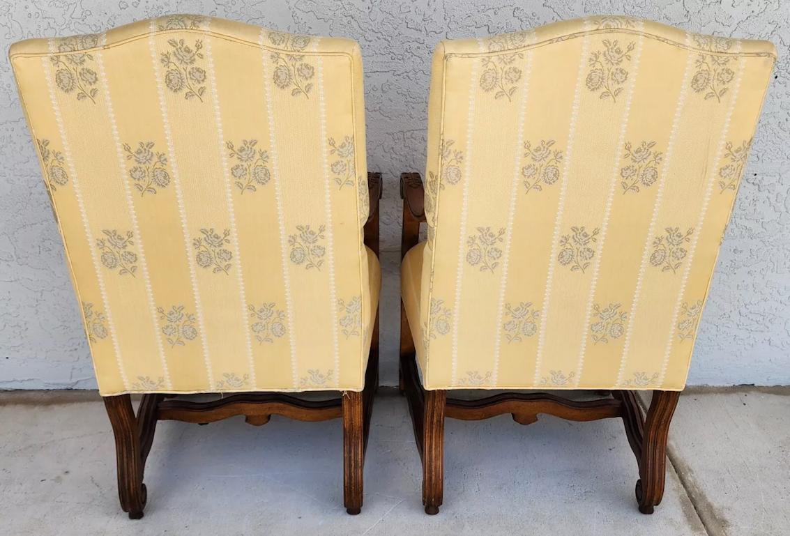 Drexel Heritage French Os de Mouton Armchairs In Good Condition For Sale In Lake Worth, FL