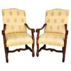 Vintage Drexel Heritage French Os de Mouton Armchairs