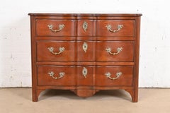 Drexel Heritage French Provincial Louis XV Carved Fruitwood Chest of Drawers