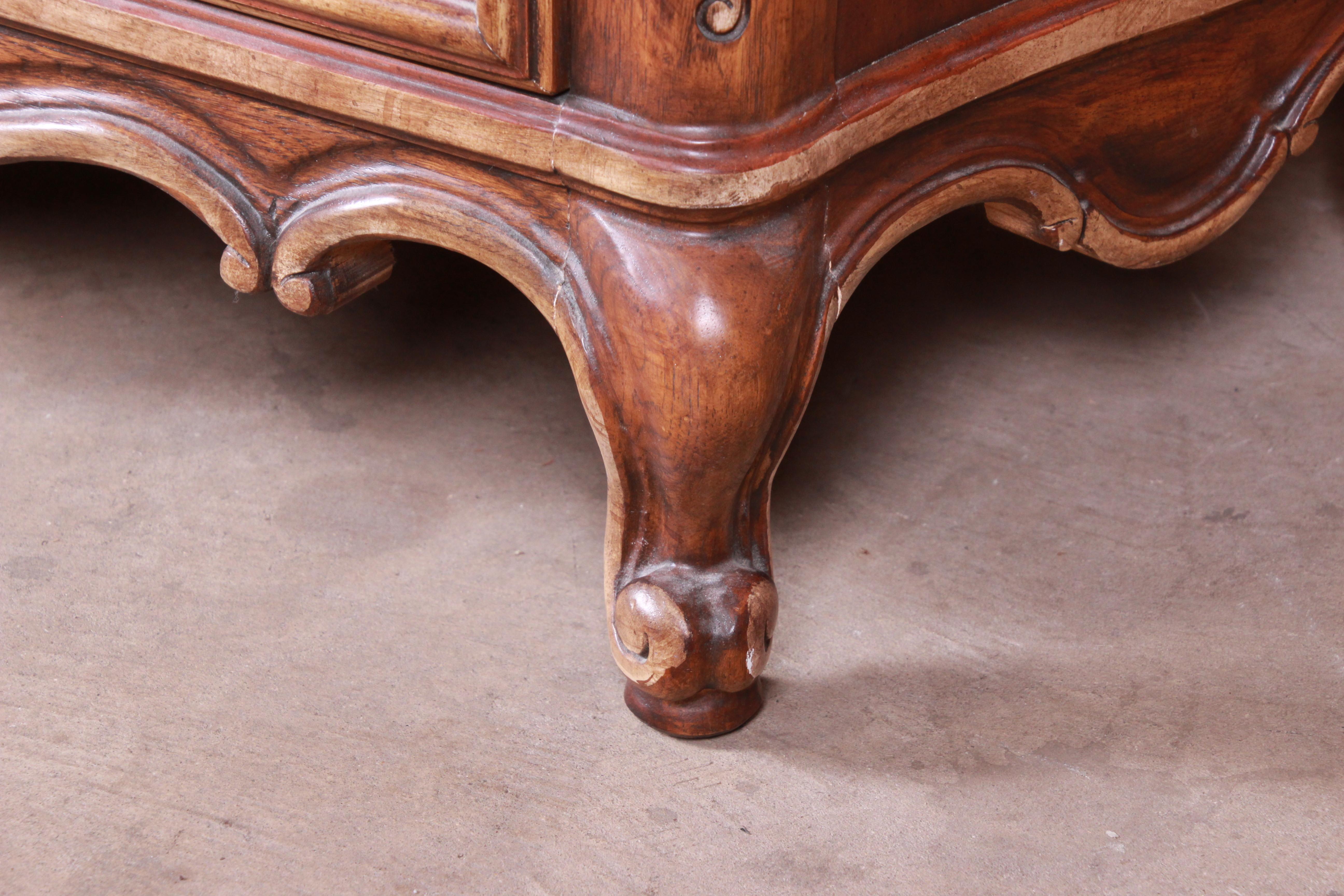 Drexel Heritage French Provincial Louis XV Carved Walnut Dresser or Credenza 6