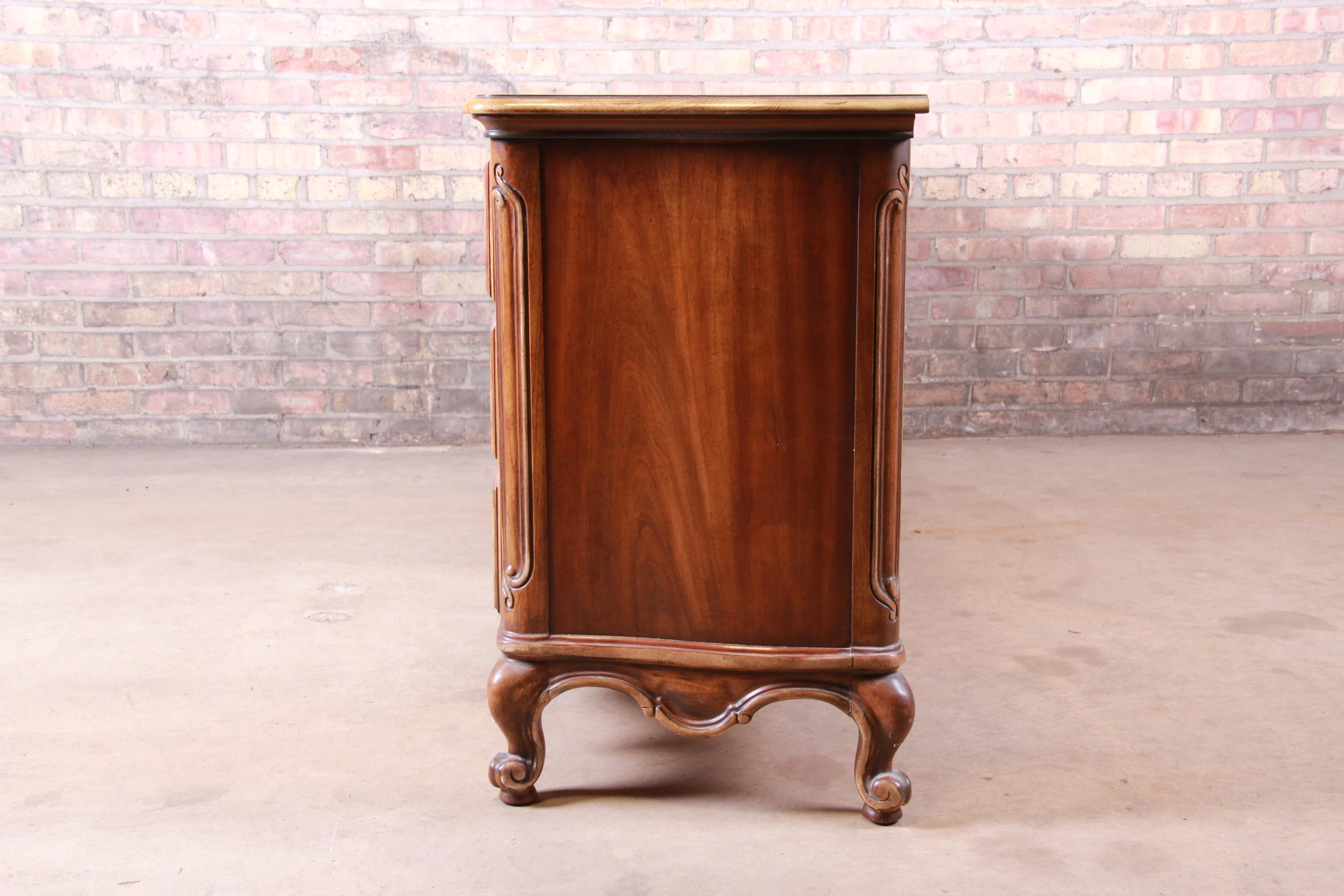 Drexel Heritage French Provincial Louis XV Carved Walnut Dresser or Credenza 9
