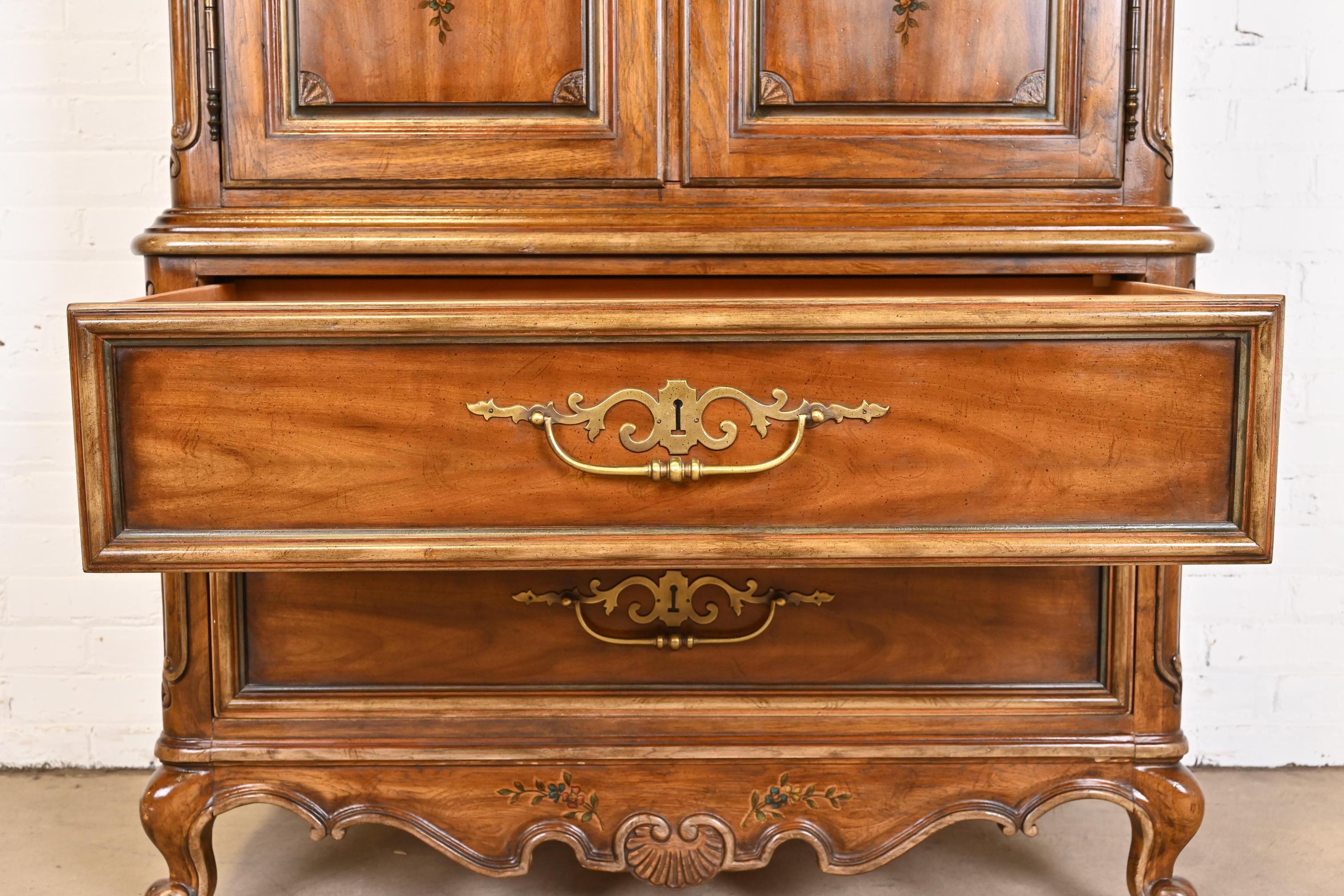 Drexel Heritage French Provincial Louis XV Carved Walnut Gentleman's Chest 3