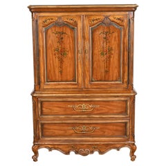 Drexel Heritage French Provincial Louis XV Carved Walnut Gentleman's Chest