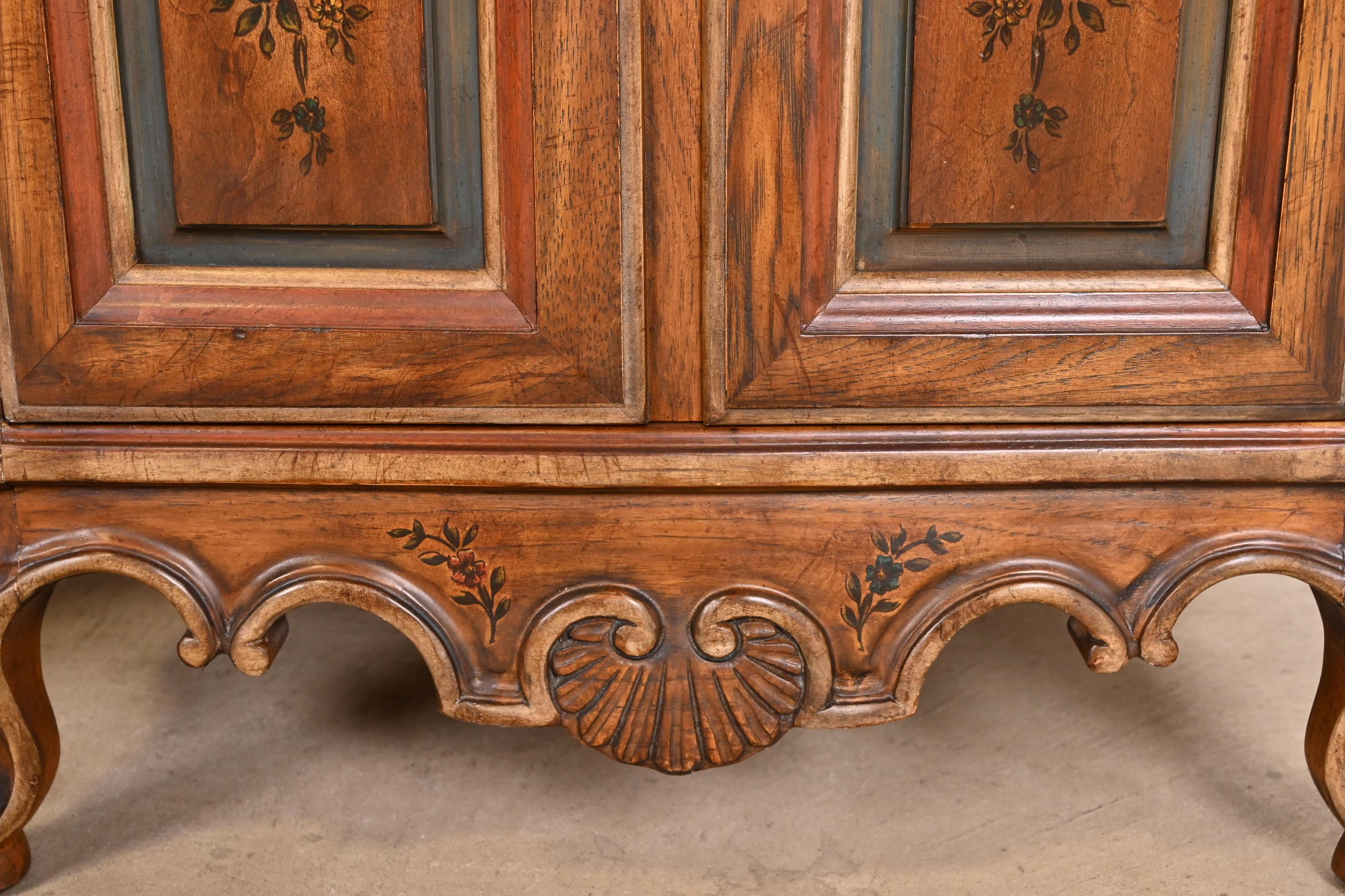 Drexel Heritage French Provincial Louis XV Carved Walnut Nightstands, Pair 2