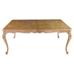 Drexel Heritage French Provincial Oak Parquetry Avalon Extendable Dining Table