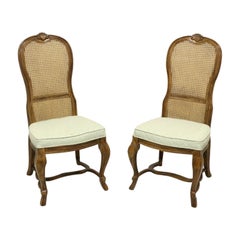 DREXEL HERITAGE French Provincial Style Oak Dining Side Chairs - Pair B