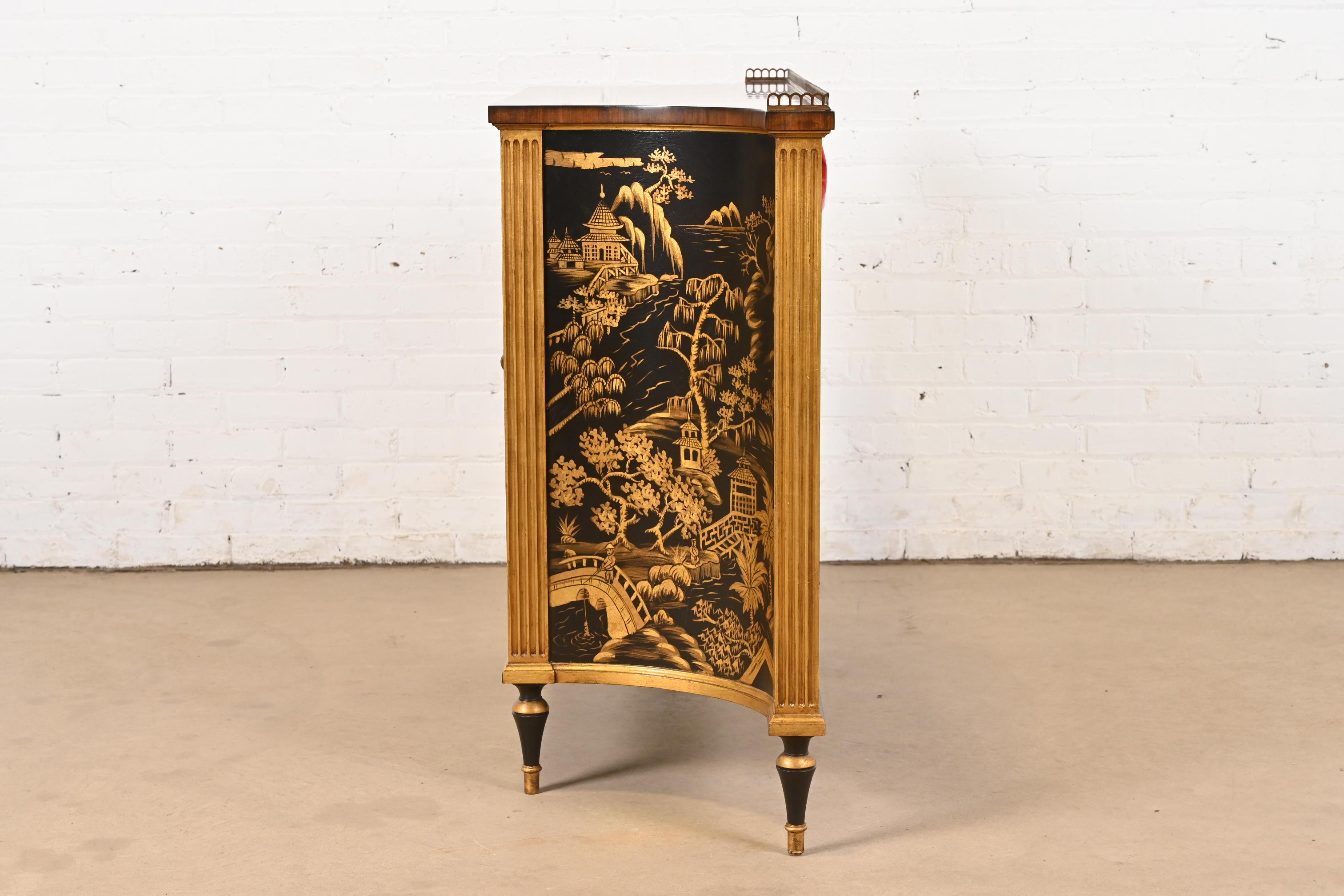 Drexel Heritage Credenza francese Regency Luigi XVI Chinoiserie in mogano in vendita 5