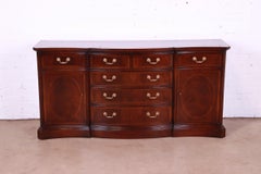 Drexel Heritage Georgian Banded Mahogany Sideboard or Bar Cabinet