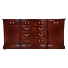 Drexel Heritage Georgian Banded Mahogany Sideboard or Bar Cabinet