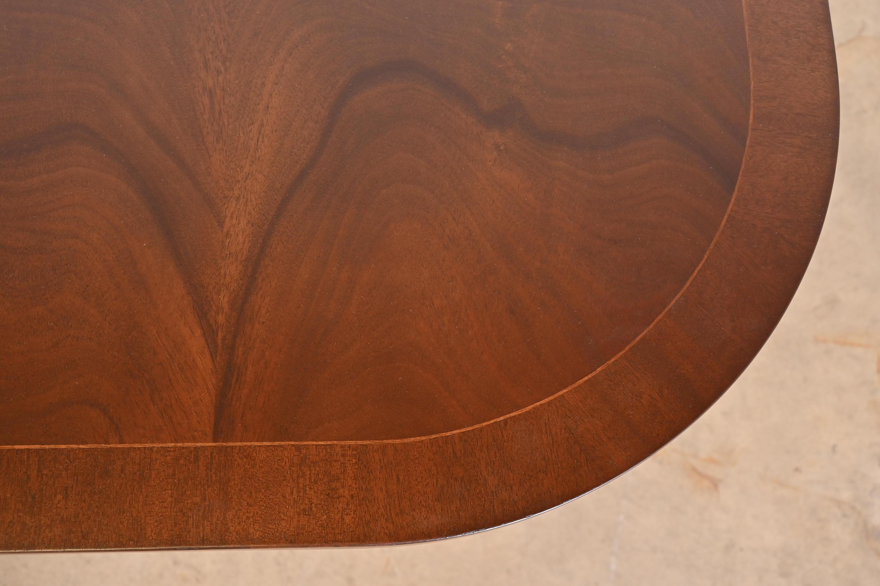 Drexel Heritage Georgian Mahogany Double Pedestal Dining Table, Newly Refinished 6