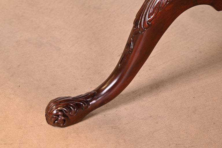 Drexel Heritage Georgian Mahogany Double Pedestal Dining Table, Newly Refinished For Sale 12