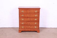 Drexel Heritage Georgian Yew Wood Chest of Drawers