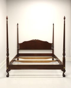 DREXEL HERITAGE Heirlooms Flame Mahogany Chippendale King Size Four Poster Bed
