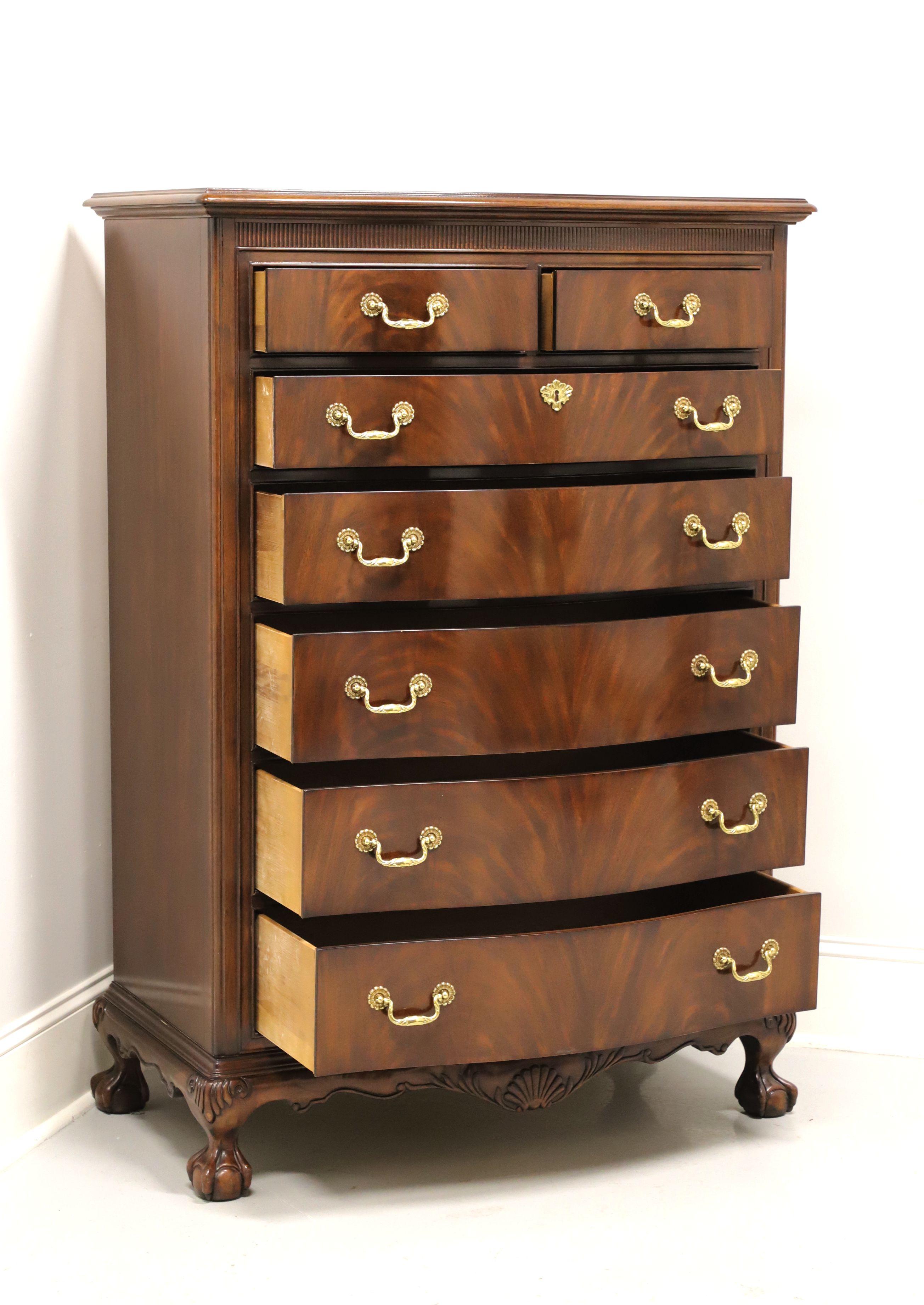 Contemporary DREXEL HERITAGE Heirlooms Flame Mahogany Chippendale Serpentine Chest of Drawers