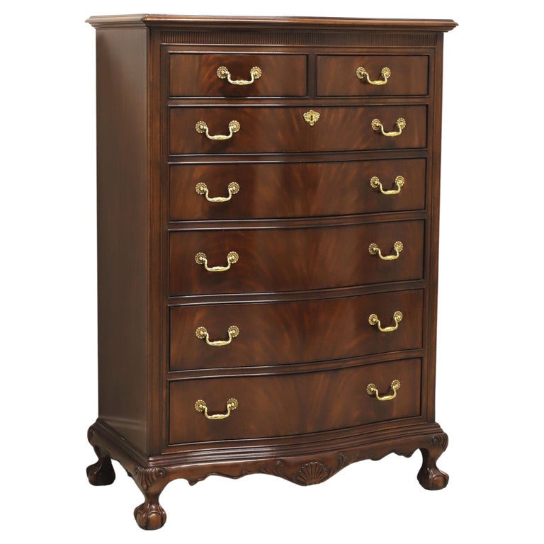 Armoire Acajou Style Chippendale - Meuble Ancien Angleterre