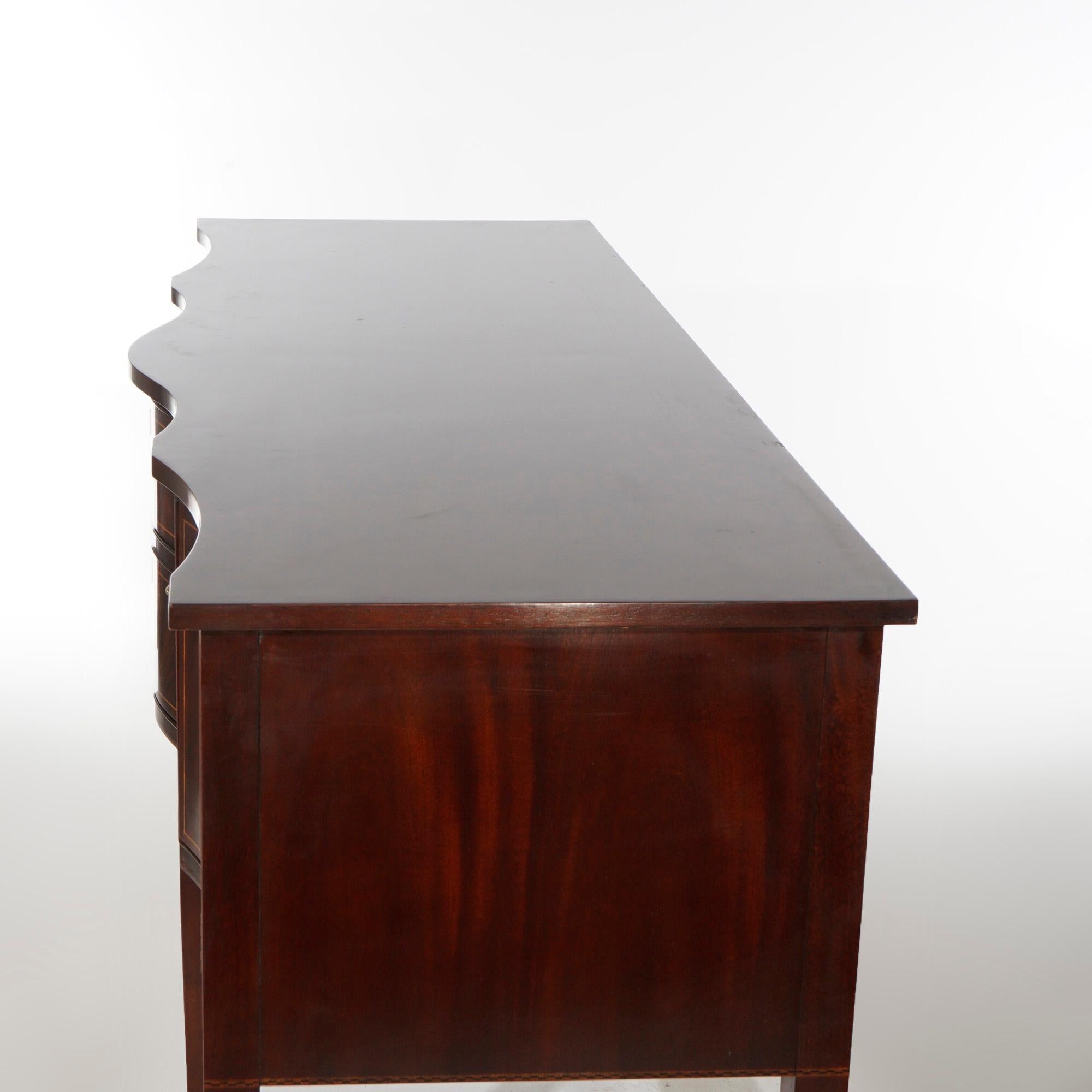 Drexel Heritage Hepplewhite Style Mahogany & Satinwood Inlaid Sideboard 20th C 3
