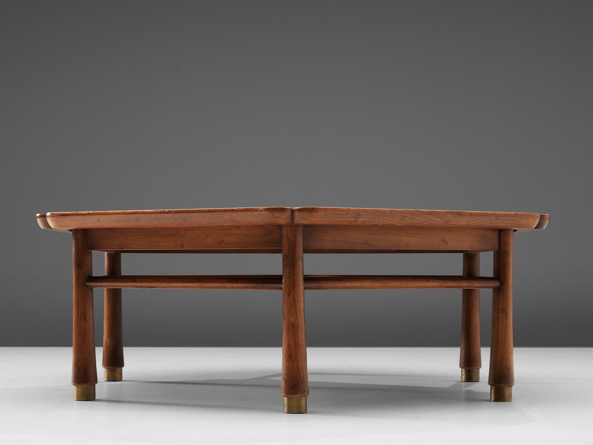 hexagon shaped coffee table