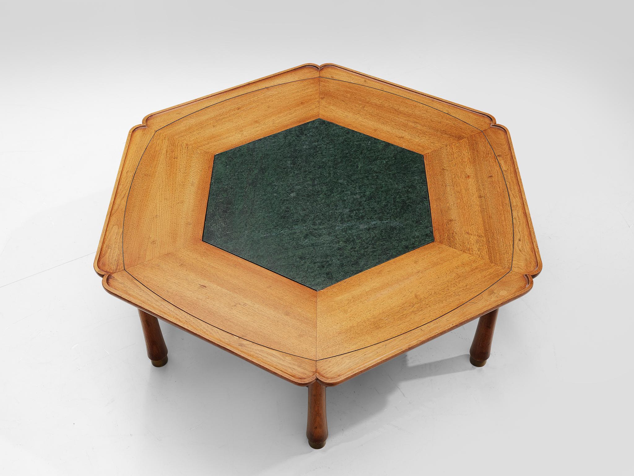 Drexel Heritage Hexagonal Coffee Table In Good Condition In Waalwijk, NL