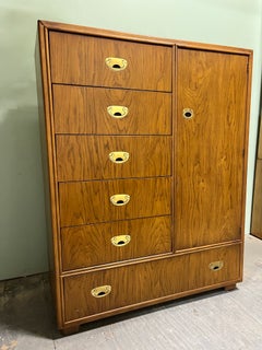 Drexel Heritage Hollywood Regency Campaign Gentleman's Chest or Armoire Dresser