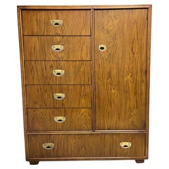 Drexel Heritage Hollywood Regency Campaign Gentleman's Chest or Armoire Dresser