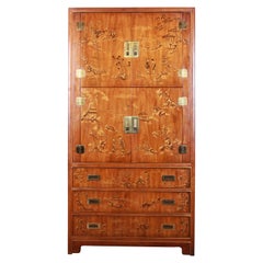 Drexel Heritage Hollywood Regency Chinoiserie Armoire Dresser