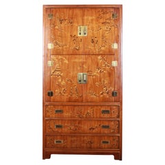 Drexel Heritage Hollywood Regency Chinoiserie Armoire Dresser