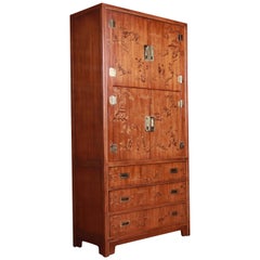 Drexel Heritage Hollywood Regency Chinoiserie Armoire Dresser