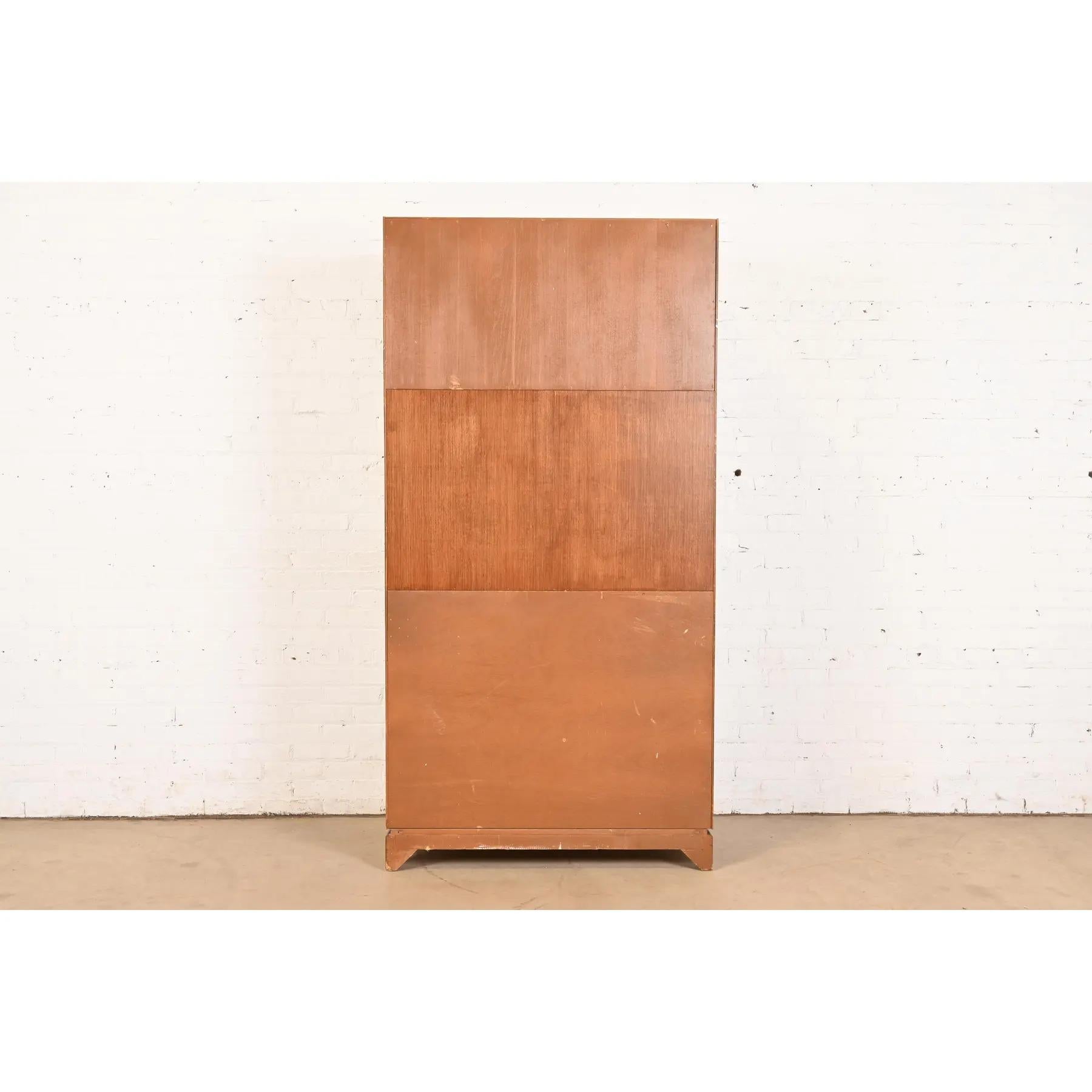 Drexel Heritage Hollywood Regency Chinoiserie Armoire Dresser de Madera de Burl en venta 4