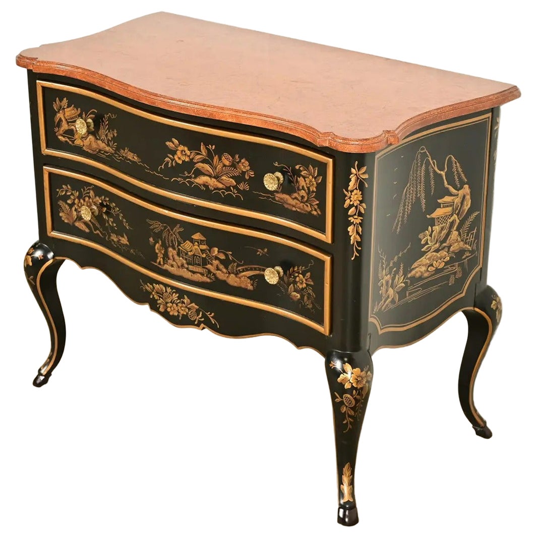 Cómoda de estilo Hollywood Regency con toques de chinoiserie de Drexel Heritage, de alrededor de los años 70 en venta