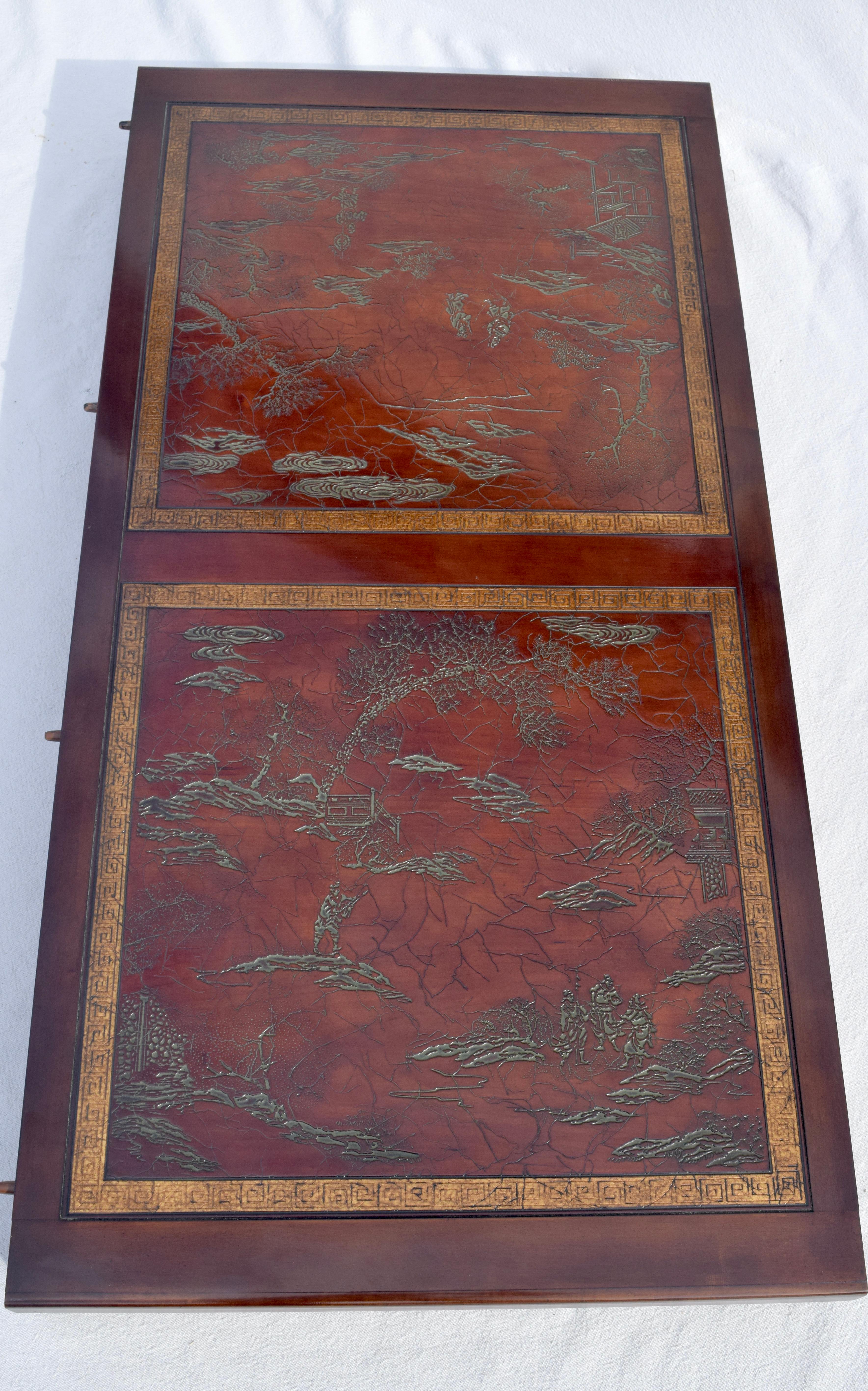 Late 20th Century Drexel Heritage Hollywood Regency Chinoiserie Extension Dining Table, 1970s