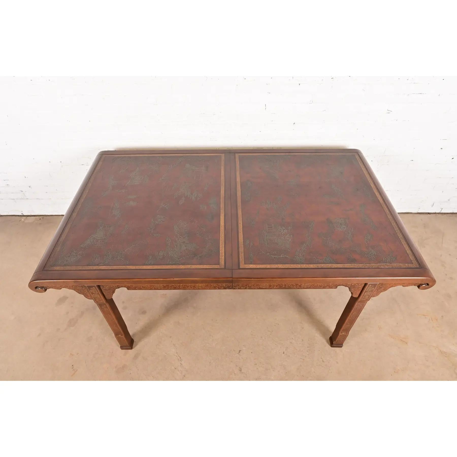 Drexel Heritage Hollywood Regency Chinoiserie Extension Dining Table, Circa 1970 For Sale 5